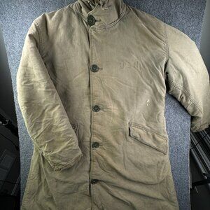 VTG USN Navy Deck Jacket Field Coat Lined Artillery Repair Dock OINC ARD-16